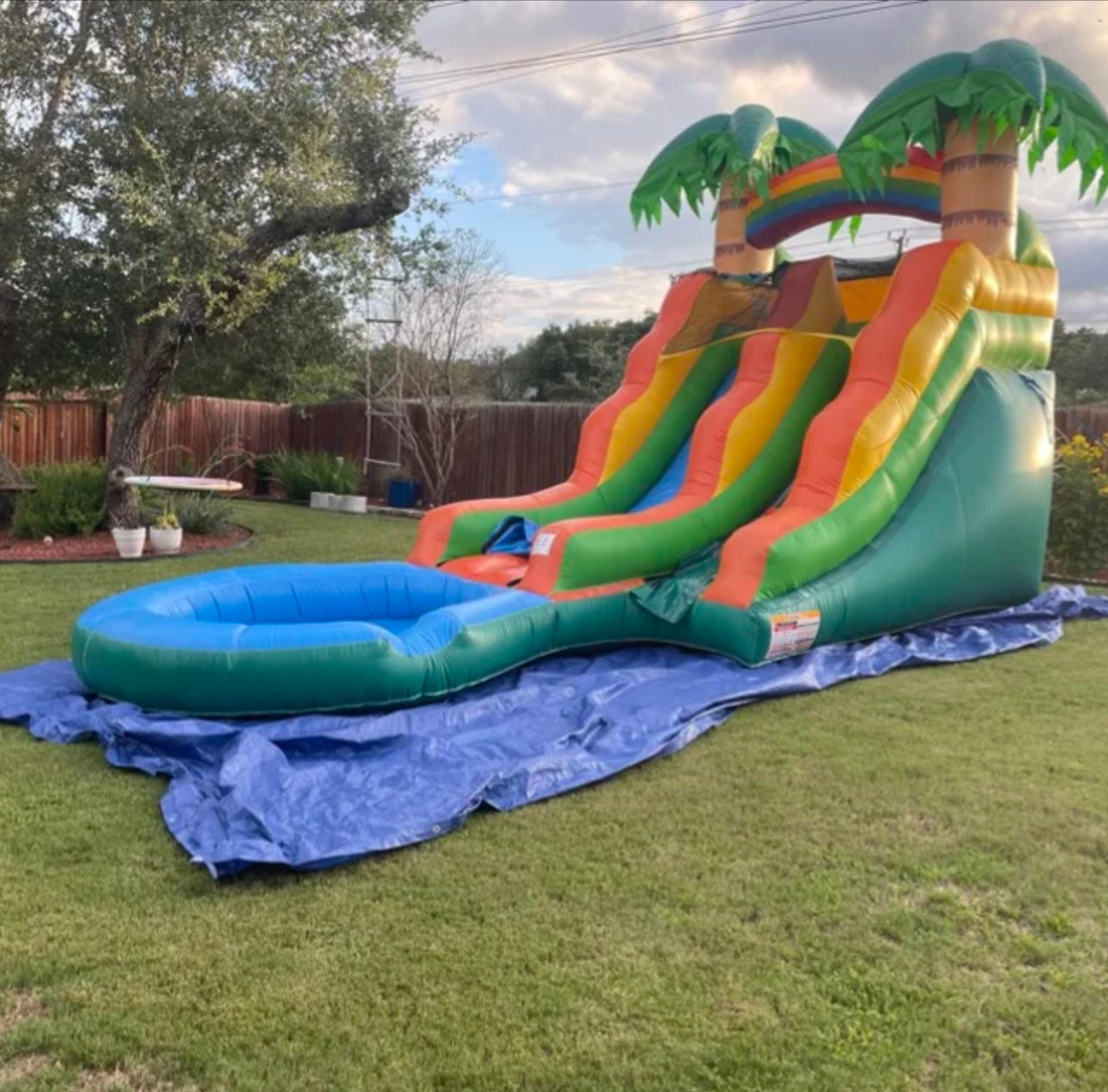 Forest Theme 10' x 21' Bounce House with Water Slide